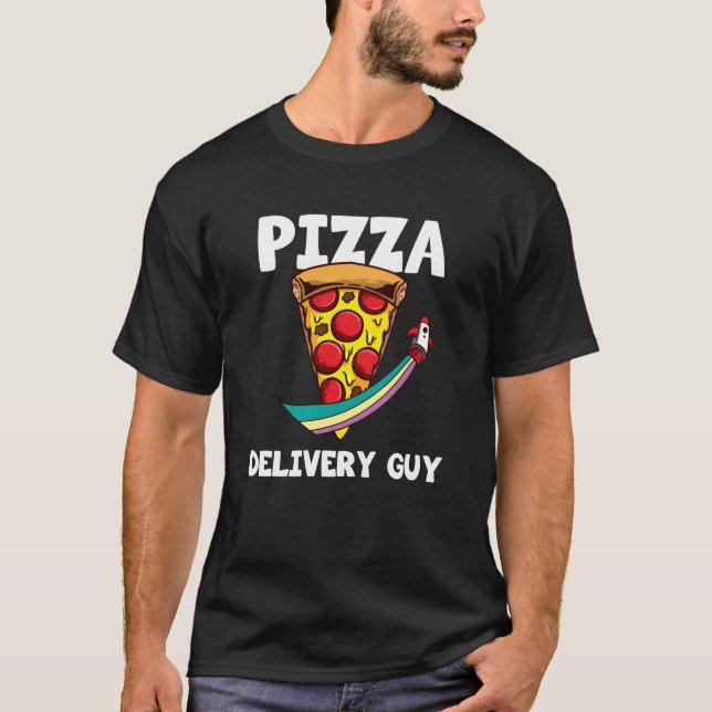 T-shirt Livraison de pizza Guy Funny Pizzeria (Devant)
