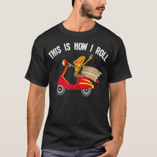 T-shirt Livraison de pizza Guy Idée cadeau drôle Scooter c