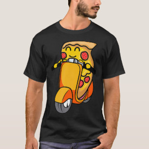 T-shirt Livraison de pizza Moto Chemise Cool Pizza Amateur