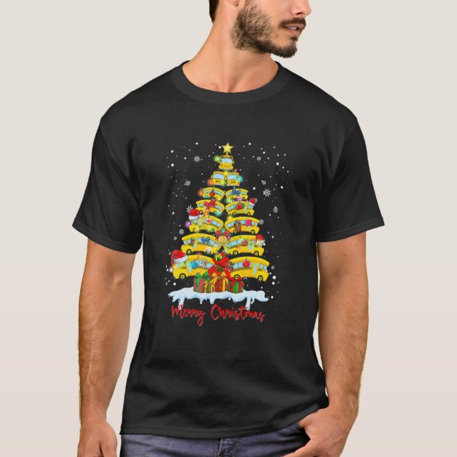 T-shirt Livraison des élèves Conducteur de bus de l'école  (Devant)