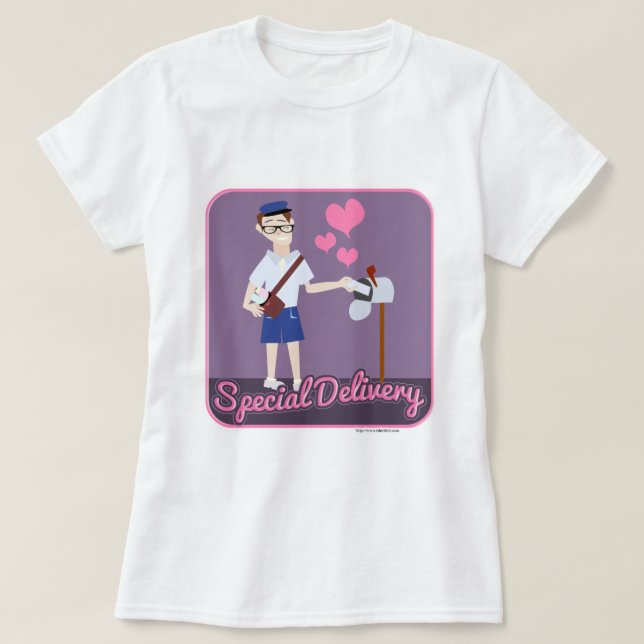 T-shirt Livraison Spéciale Cute Flirty Love Cartoon (Design devant)