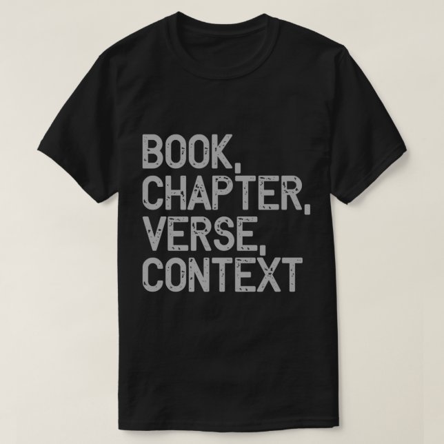 T-shirt Livre Chapitre Verse Contexte Théologie chrétienne (Design devant)