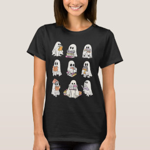 T-shirt Livre de lecture fantôme drôle Boo Halloween Saiso