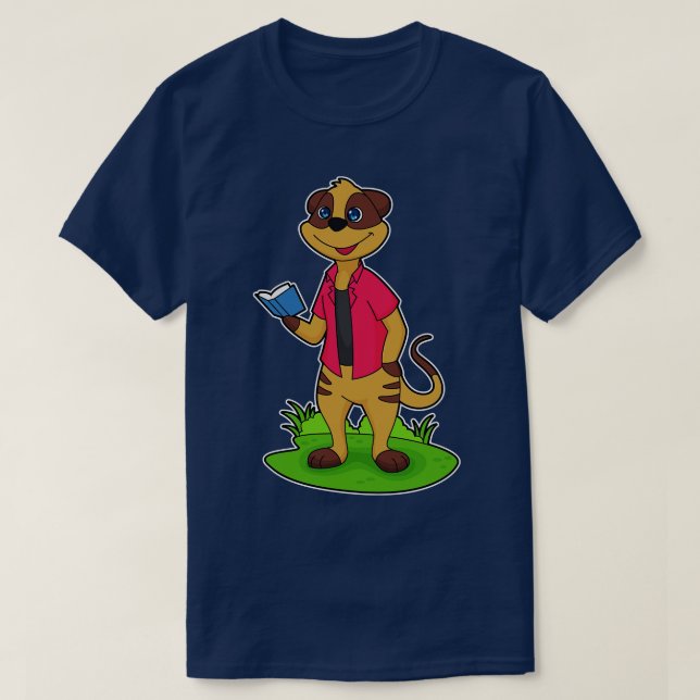 T-shirt Livre de lecture Meerkat (Design devant)