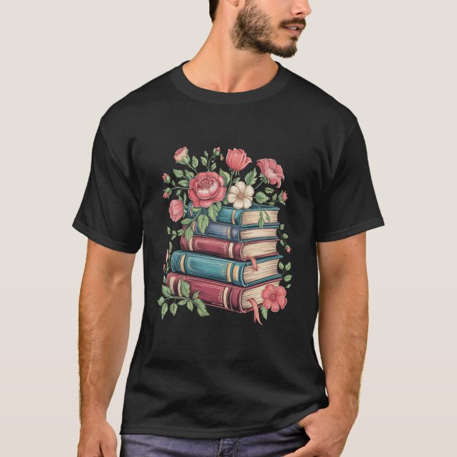 T-shirt Livre de l'enseignant Lover Retour à Fleurs sauvag (Devant)