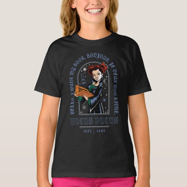T-shirt Livre des sorts de Hocus Pocus Winifred (Devant)