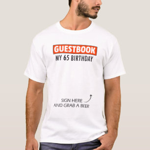T-shirt Livre D'Invité Alternative 65E Anniversaire Décora