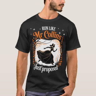 T-shirt Livre drôle mème Courir comme M. Collins vient de