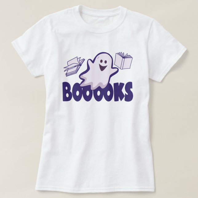 T-shirt Livre fantôme d'Halloween (Design devant)