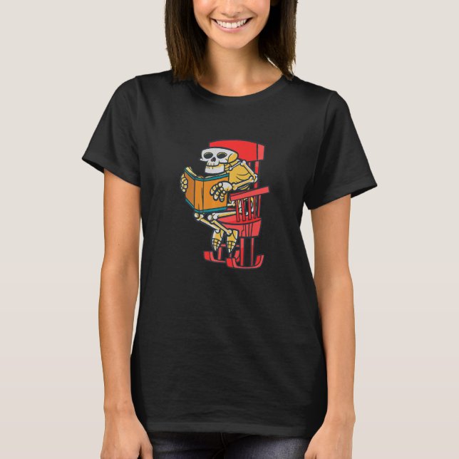 T-shirt livre intéressant lecture vieux homme squelette (Devant)