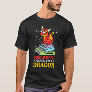T-shirt Livre Lecture Ver de livre Dragon Fantastique Dict