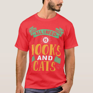 T-shirt Livre Lover Et Amoureux des chats Pun Livre Lectur