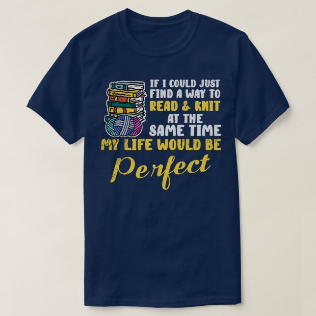 T-shirt Livre Lover Tricot Livre Lecture Arts Et Artisanat (Design devant)