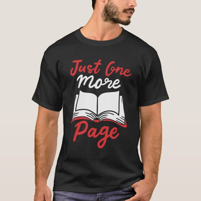 T-shirt Livre Nerd juste une page de plus lecteur d'Avid (Devant)
