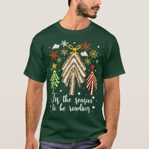 T-shirt Livres Arbre De Noël C'Est La Saison Pour Lire