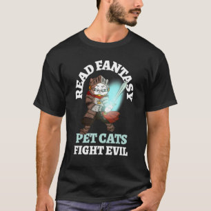 T-shirt Livres Chats Evil Chevalier Bookish Imaginaire Cha