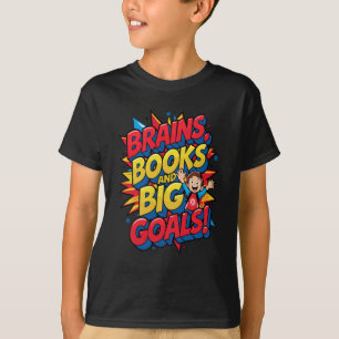 T-shirt Livres du cerveau et grands objectifs - Amusants R