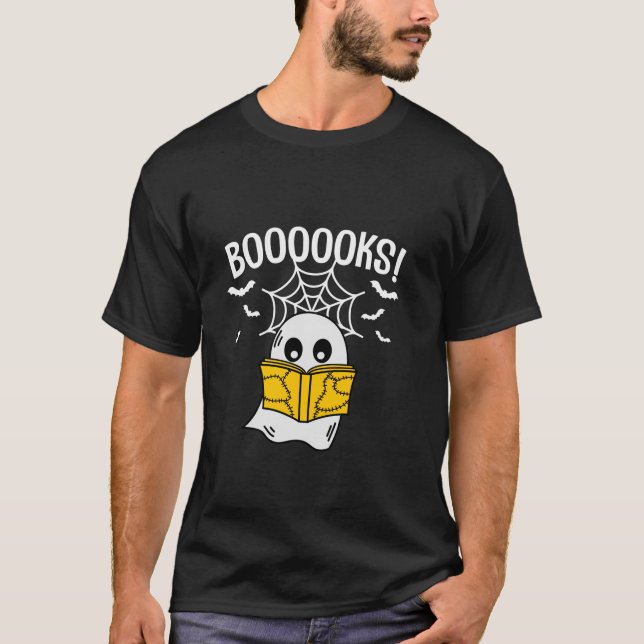 T-shirt Livres Ghost Boo Lire Livres Bibliothèque Enseigna (Devant)