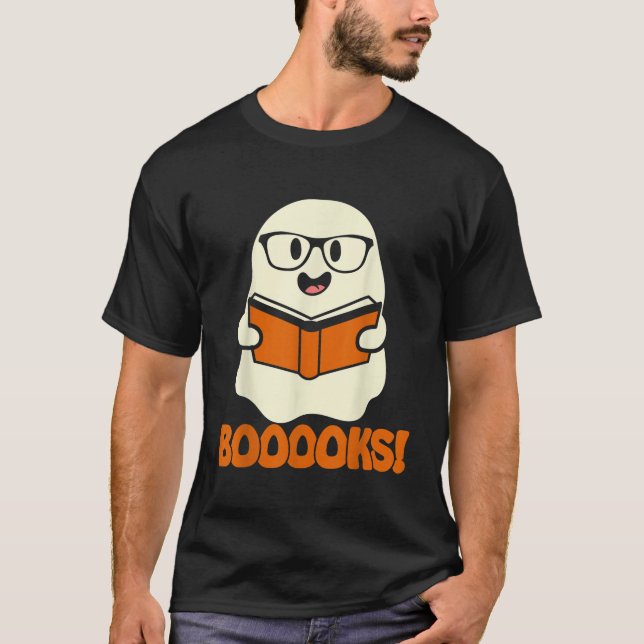 T-shirt Livres Ghost Boo Lire Livres Bibliothèque Enseigna (Devant)