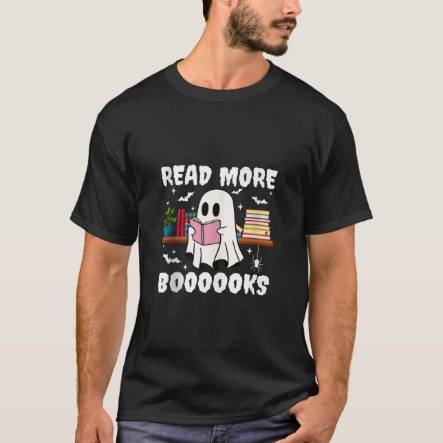 T-shirt Livres Ghost Halloween Lire plus Livres Cute Boo r (Devant)