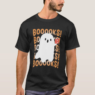 T-shirt Livres Halloween Ghost Reading Books Lire Livres L