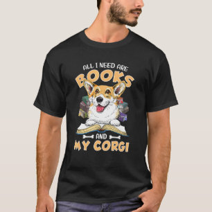 T-shirt Livres Lecteurs Vêtements Animaux Chiens Corgi