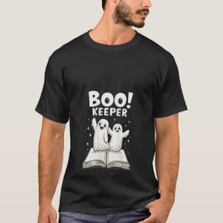 T-shirt Livres pour femmes Livres Nerd Boo Keeper Ghost Li