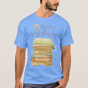 T-shirt Livres vintages Retro Lecture est My Therapy Flowe