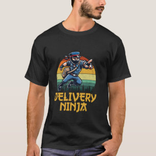 T-shirt livreur ninja drôle, facteur