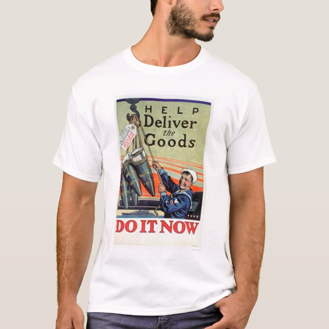 T-shirt Livrez les marchandises - la marine (US02293) (Devant)