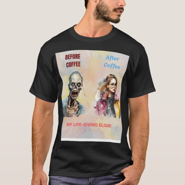 T-shirt Lixeur de café (Devant)
