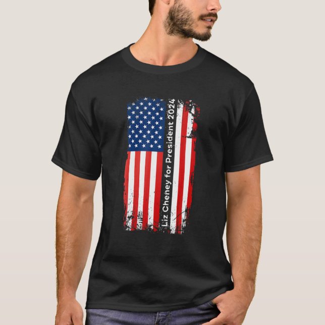 T-shirt Liz Cheney Pour Le Président Élection 2024 GOP Vot (Devant)