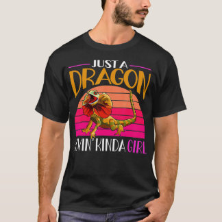 T-shirt Lizard Fragmenté Juste Un Dragon Lovin Kinda Girl 
