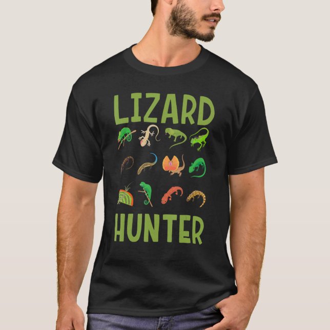 T-shirt Lizard Hunter Reptile Kids Bearded Dragon Lizards (Devant)