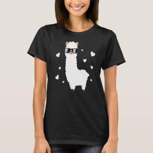 T-shirt Llama Alpaca Cœurs Animal Llama Agriculteur Alpac