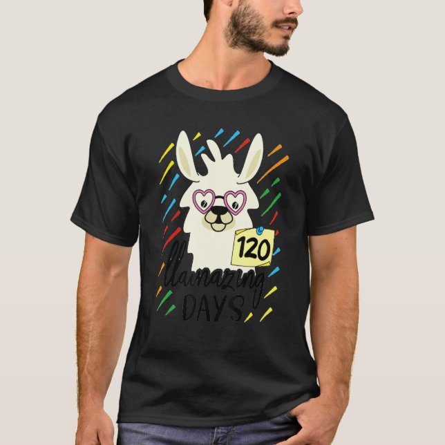 T-shirt Llama & Alpaca Lovers Cute 120 Llamazing Days of S (Devant)