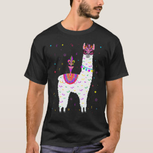 T-shirt Llama Alpaca Mardi Gras Alpaca Fat Mardi Partie B