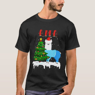 T-shirt llama Ama Chapeau de Père Noël Xmas Pyjama Famille
