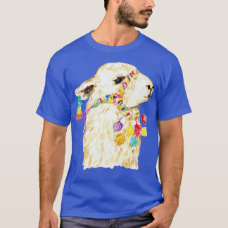 T-shirt Llama aquarelle peinture art