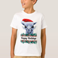 Llama Avec Chapeau Du Père Noël Avec Texte
