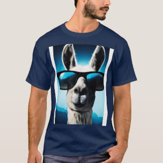 T-shirt Llama avec lunettes de soleil