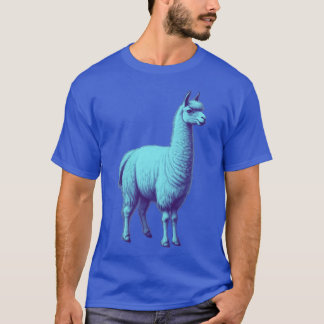 T-shirt Llama bleu