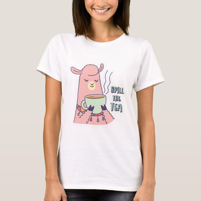 T-shirt llama Boit Du Thé (Devant)