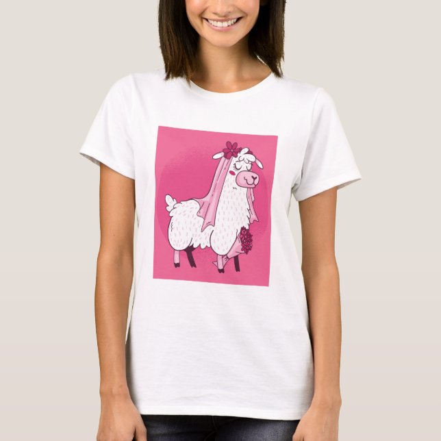 T-shirt Llama Bride (Devant)