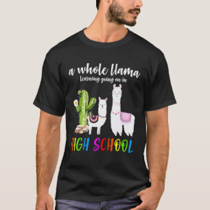 T-shirt Llama Cactus Lycéen Retour À L'école