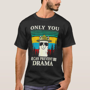 T-shirt Llama Camping Seulement Vous Pouvez Empêcher Drame