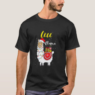 T-shirt Llama Cece Lumières Chapeau de Père Noël Xmas Pyja