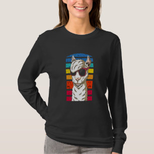 T-shirt Llama cool Avec Belle Coupe De Cheveux Portant Des
