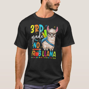 T-shirt Llama de 3e année sans problème heureux premier jo