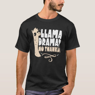 T-shirt Llama Drama Non Merci Dit Llamas Animal Cute